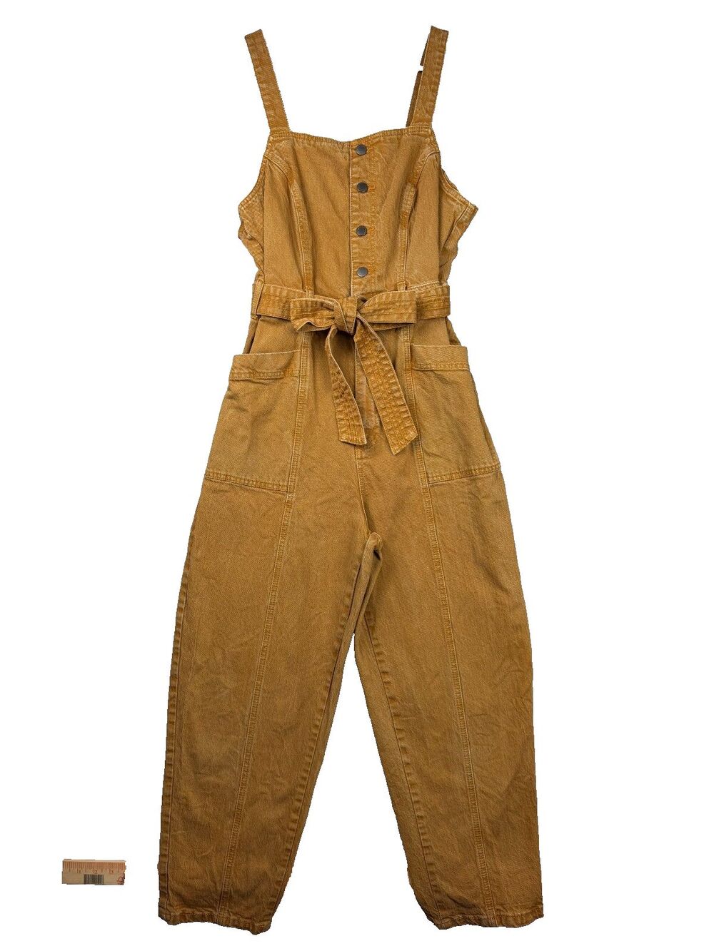 Universal Thread Utility Jumpsuit Overalls Cotton Workwear Womens M Mustard - Picture 2 of 15